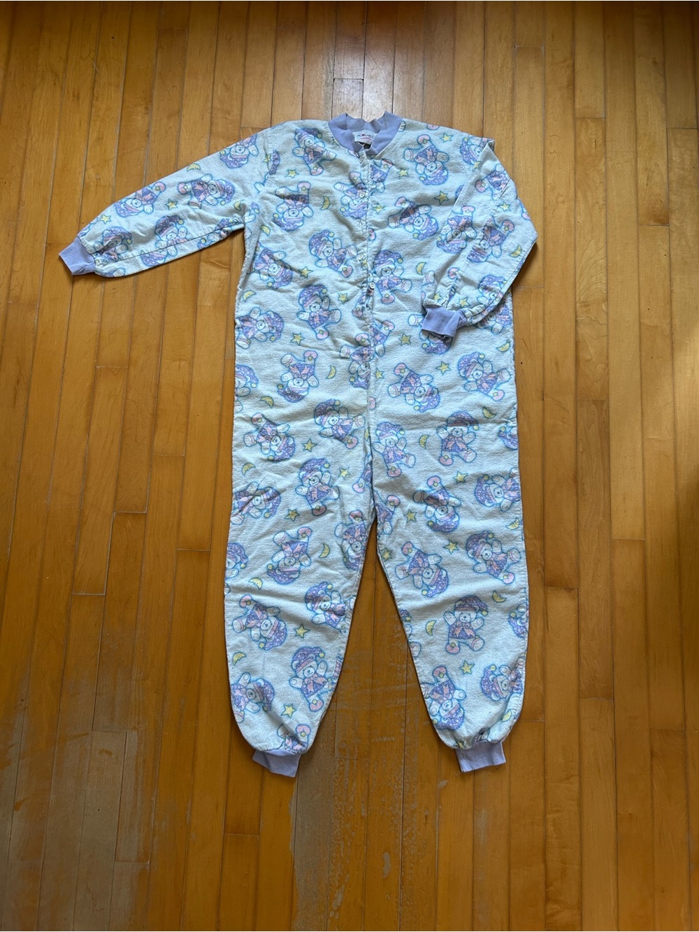 Cozy Lavender Cartoon Print Women's Onesie Pajamas